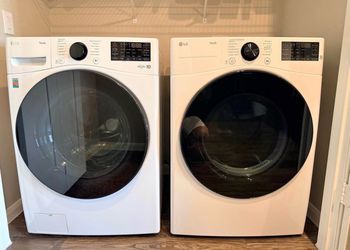 LG ThinQ Front-Load Washer and Dryer Set