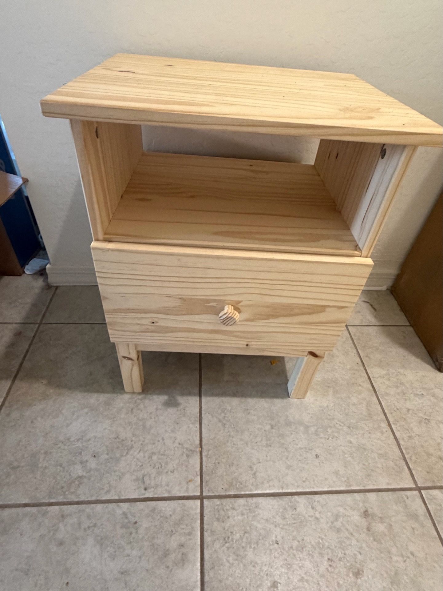 Brand new wood night stand