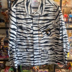 Vintage Y2K Supreme Zebra Jacket White Sz XL 