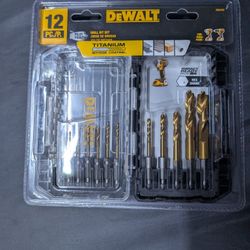 DeWalt 12pc Pilot Point Drill Bits Set 