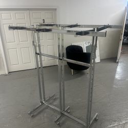 Chrome Clothes Rack For Store 