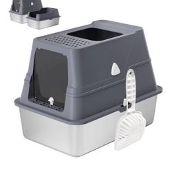 Cat Litter Box. Stainless Steel Base