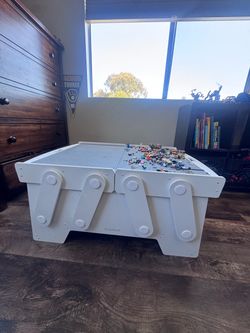 Lego Table with removable bins