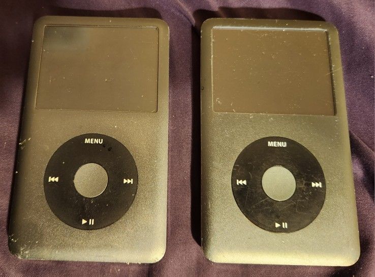 Two Apple iPod Classic 120 GB Space Grey Parts