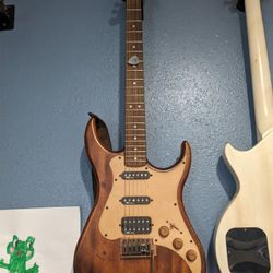 AXL Bad water Guitar Natural Wood Strat Style 