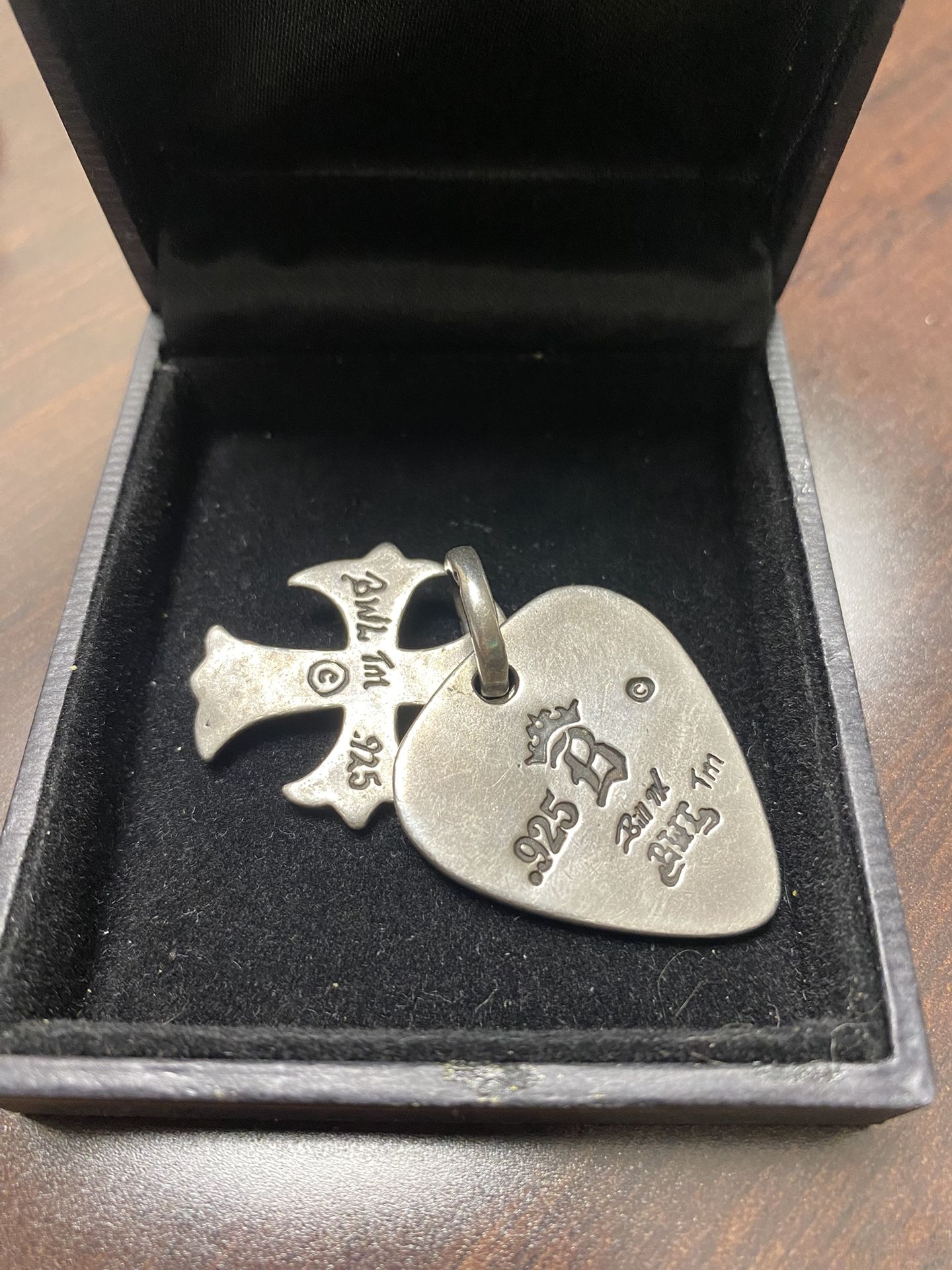 BILL WALL "CROSS AND GUITAR PICK" PENDANT IN STERLING,All Products : American Fashion Style Bags On Sale