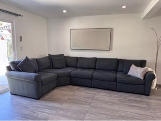 L shaped sectional couch grey / gray