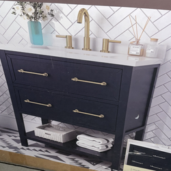 VANITY 30 “ AND FAUCET /  Both mint new still in original boxes