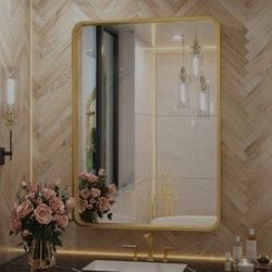 MIRROR. GOLD COLOR 24"×32"