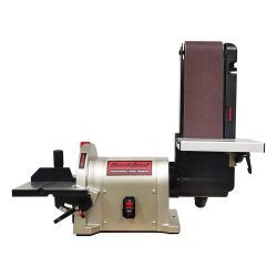 BUCKTOOL BD4801 Bench Belt Sander 4 in x 36 in Belt and 8 in | Direct-drive Motor

