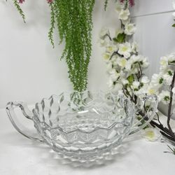 Fostoria American Style Handled Trophy Bowl – Vintage Clear Glass
