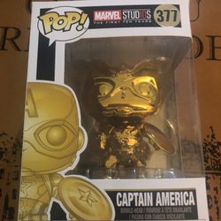 Brand New Captain America Gold Funko Pop (The First Ten Year) Limited Edition