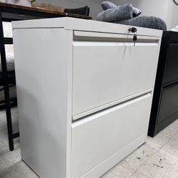 27.8" wide, 2 drawer file cabinet. Keyed and lockable for home or office, suitable for Letter/Legal/F4/A4 size hanging files.  Dimensions: (W: 27.8" x