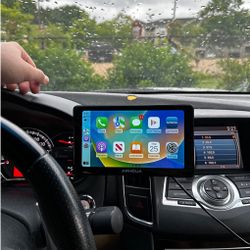 New APHQUA A3-2 Portable Wireless Apple CarPlay and Android Auto Car Radio Stereo