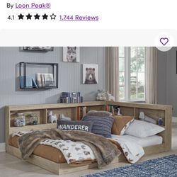 Teddy Bed With bookcase - Full