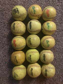 Lot Of 15 Used Softballs - $50