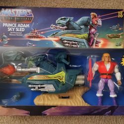 Prince Adam Sky Sled With Figure Master Of The Universe He-Man