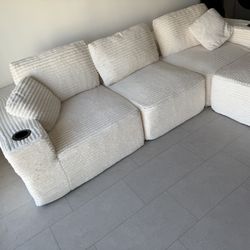 Beige Modular Sectional Couch