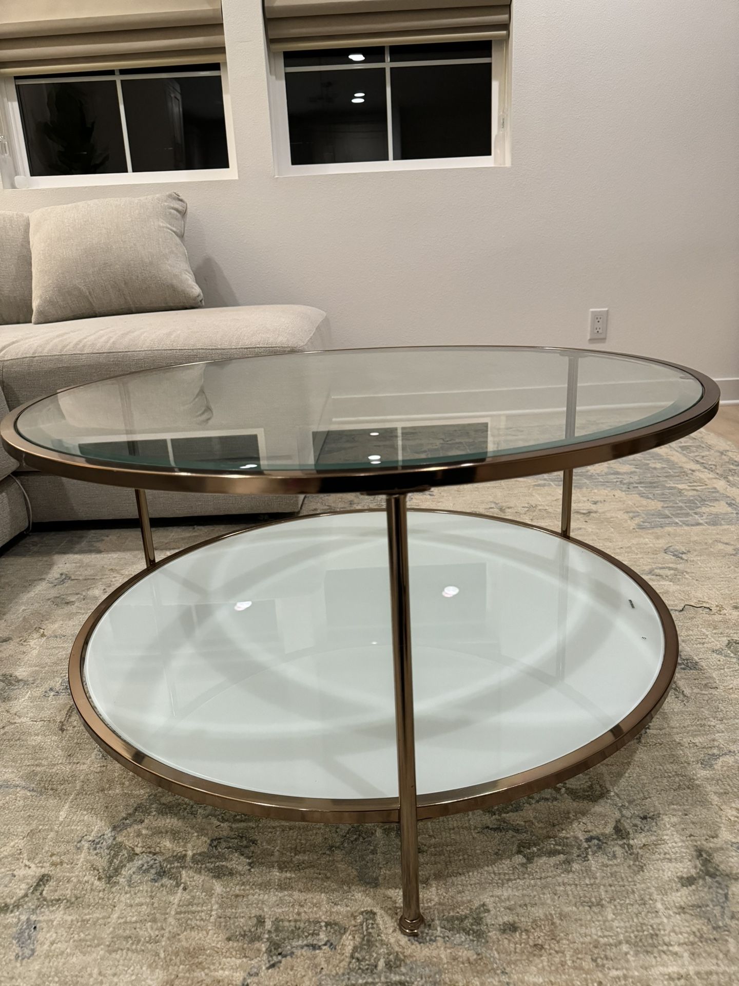 Wayfair Jamiya Coffee Table (Gold Trim)