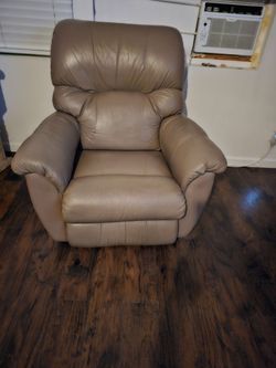 Tan Leather Recliner Chair made by LazyBoy