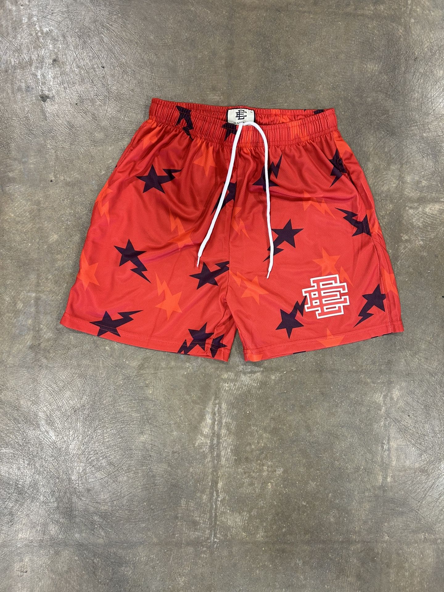 Eric Emanuel X Bape Shorts Red