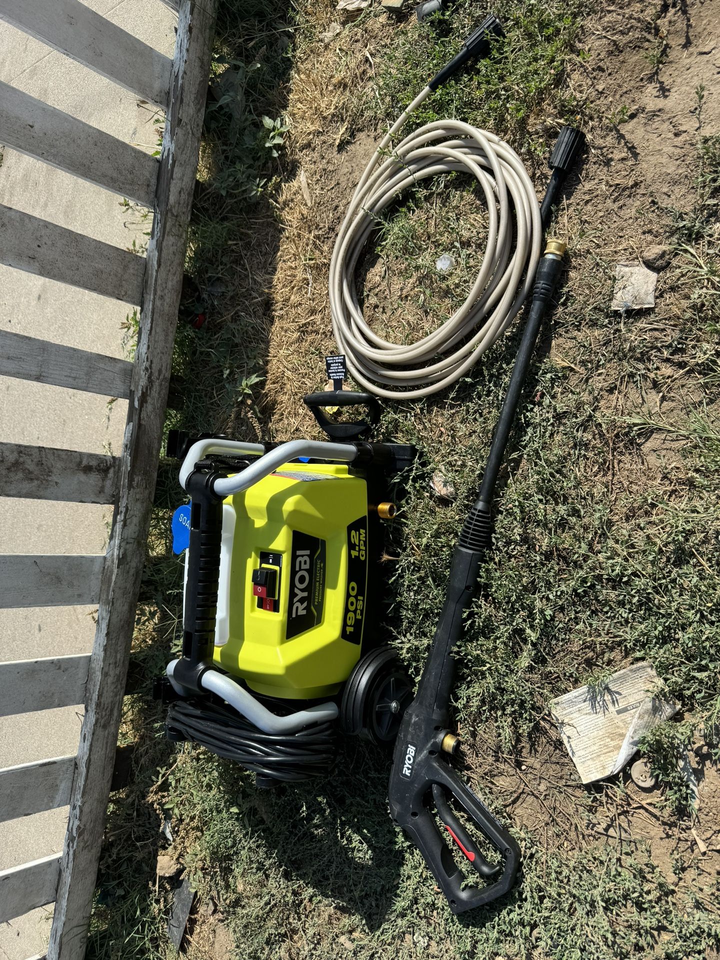 RYOBI 1900 PSI 1.2 GPM Cold Water Wheeled Corded Electric Pressure Washer