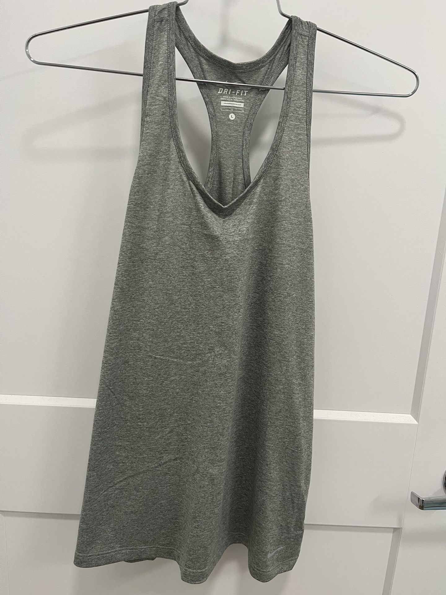 Nike Ladies Dri-fit Tank Top - Gray - Size Large