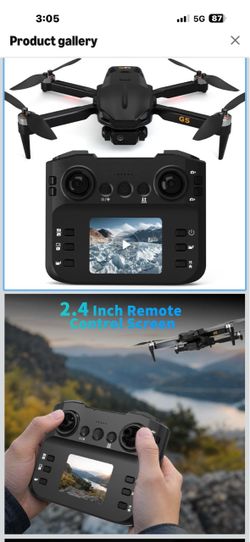 New in box! G5 Foldable Drone with 1080P Camera for Adults & Kids, 2.8 Inch LCD Screen Controller FPV WIFI Quadcopter, 90° Adjustable Lens, One Key Ta
