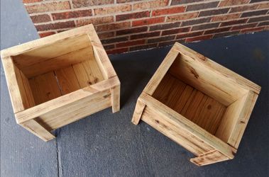 Handmade Wooden Planter Boxes Set of 2