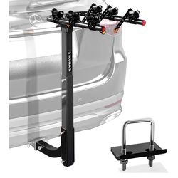 3 Bike Rack Bicycle Carrier Racks Hitch Mount Double Foldable Rack for Cars Truck SUV Fits 2