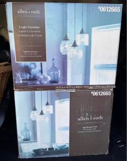 Allen + Roth Cardington 3-Light Chandelier x2
