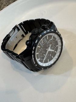 Citizen Eco-Drive AT8175-58E watch featuring a black stainless steel case and bracelet