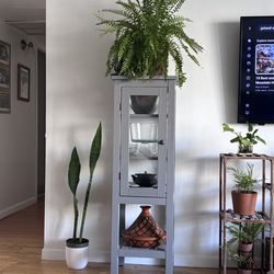 Gray Display Cabinet