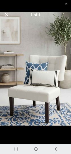 White, accent, chair