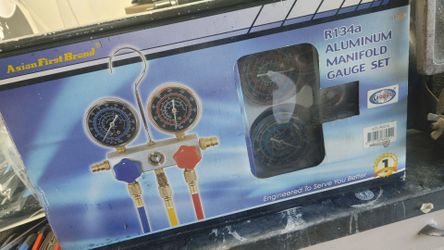 Asian First Brand r134a Aluminum Manifold + Gauge Set
