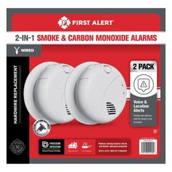 First Alert Hardwired Precision Detection Talking Smoke/CO Alarm 2-pack