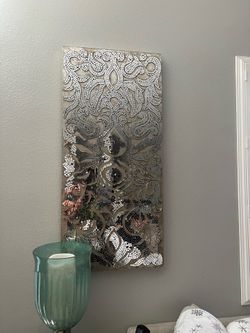 Wall decor (mirrored mosaic) set of 2