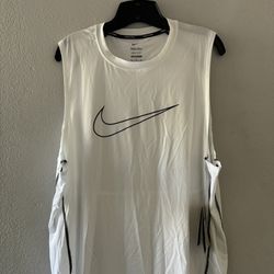 Men's Sleeveless Training Tank Top Nike Size XL White