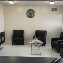 Modern Nailhead Accent Chairs – Set of 4