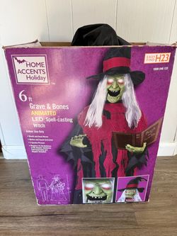 6 FT Animated Halloween Witch - Home Accents Holiday - Works!