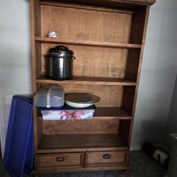 Solid Wood Chest And Bookcase