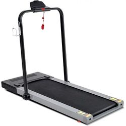 2 in 1 Folding Treadmill Under Desk Treadmill for Home Use 17" Wide Electric Running Walking Machine with Remote Control Max. Capacity 220 lbs