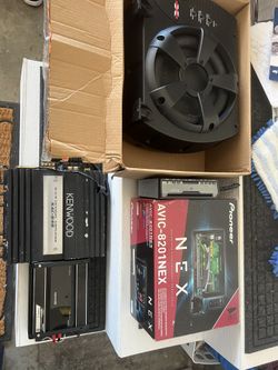 PIONEER NAVIGATION RADIO/ THUNDER POWERED SUB/ 2 KENWOOD AMPS / DVD PLAYER
