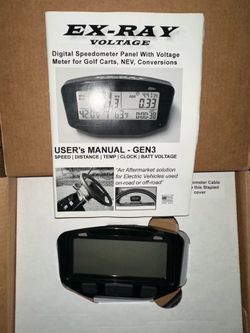 EX-RAY Voltage GEN3 Digital Speedometer Panel – Golf Cart / NEV / EV – New in Box