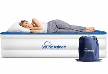 Sound asleep dream series raised twin XL air mattress with built in pump