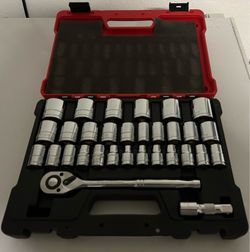 Standard and Metric socket set