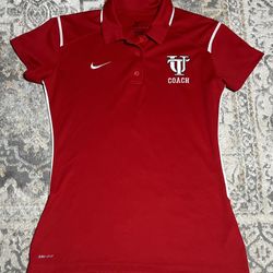 University Of Tampa Coach Nike Red Polo Shirt Women's Size S 
