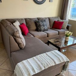 Beautiful Light Brown Sectional Couch From Ashley Furniture 
