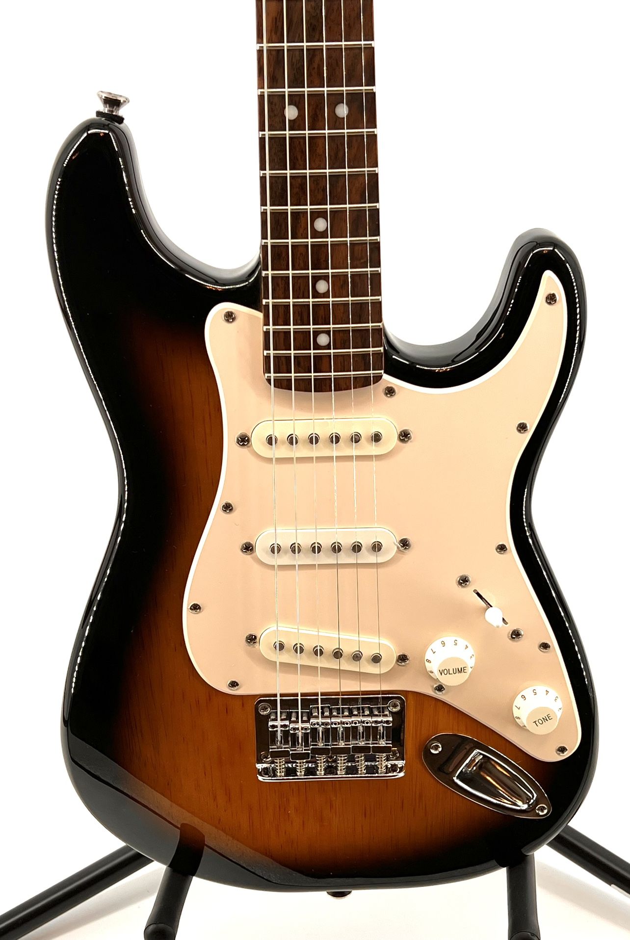 Fender Squier 3/4 Size Kids Mini Strat Electric Guitar - Brown Sunburst