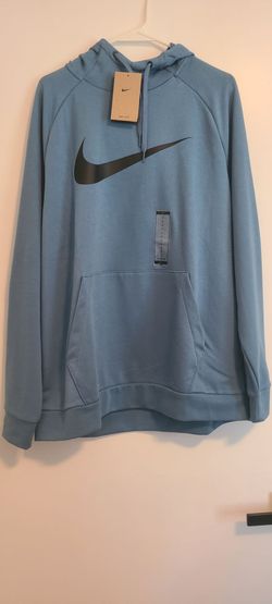 Nike Dri-Fit Swoosh Hoodie ( Blue, Size Large)